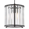 Wisząca lampa do przedpokoju Kiran KIR0122 kryształowa czarny