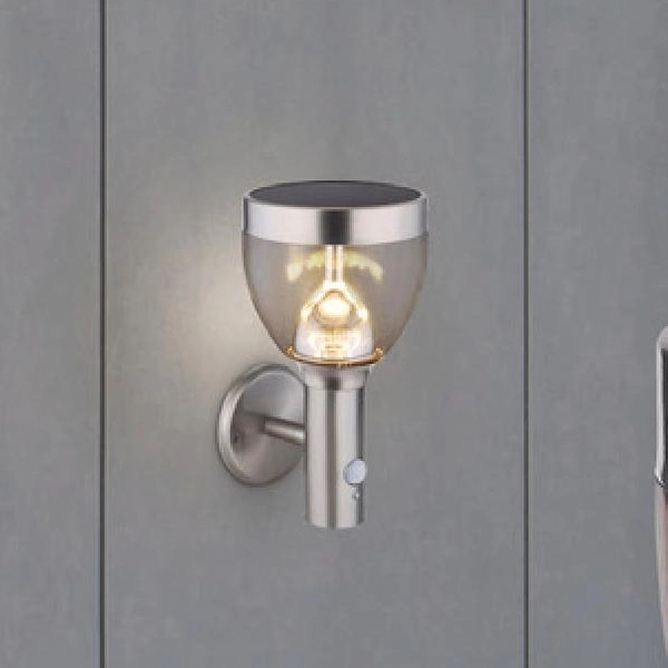 Kinkiet do ogrodu Solar 33435 Globo LED 6W 3000K czujnik ruchu IP44 srebrny