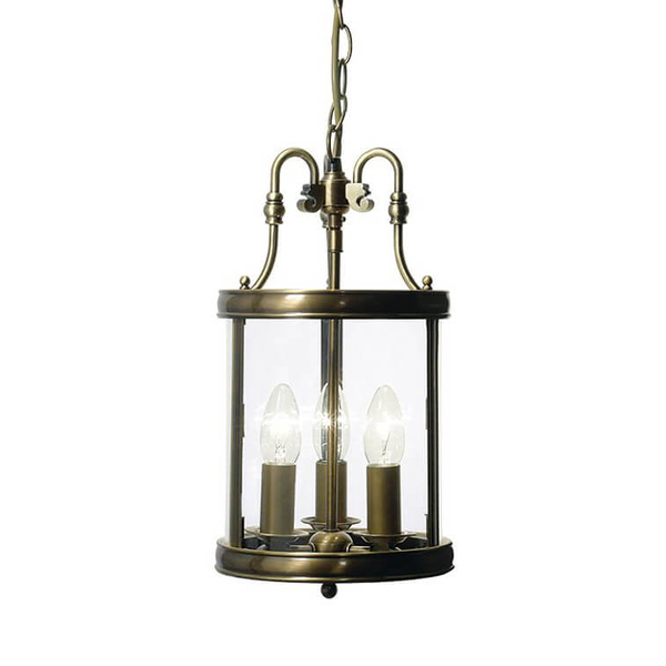 Lampa wisząca świece Lambeth LAM0375 Dar Lighting przezroczysta mosiądz