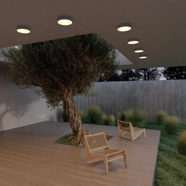 Sufitowa lampa zewnętrzna Zon IP O431CL-L30B3K LED 30W 3000K okrągła czarna