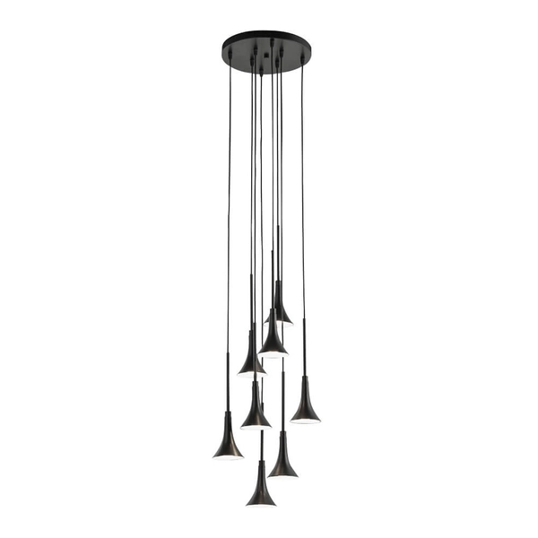 Wisząca lampa kaskadowa Kanzaki 8533 Shilo LED 36W 4000K metalowa czarna