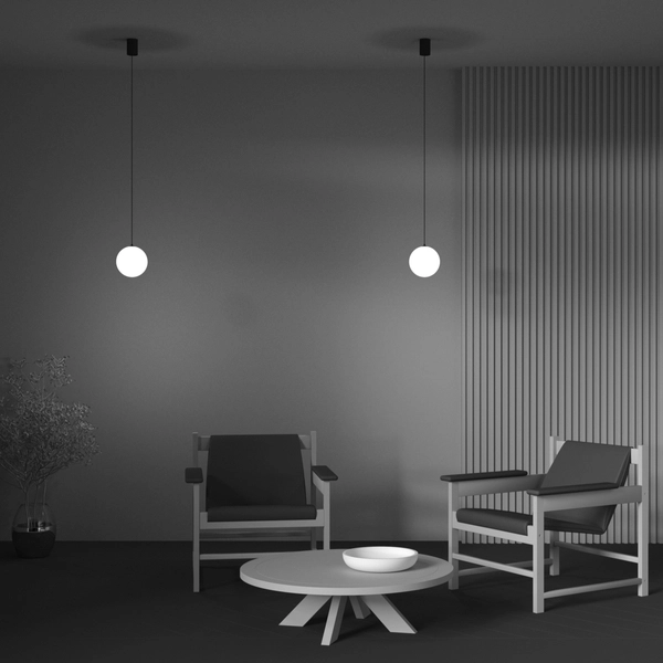 Lampa wisząca Luna P039PL-5W3K-10-B Maytoni LED 5W 3000K nad stół biała czarna