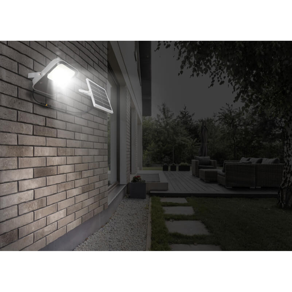 Lampa elewacyjna Solar 36487 Globo LED 5W 3000K ściemnialna z pilotem IP65 czarna