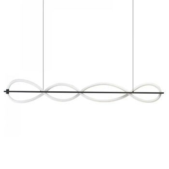 Lampa wisząca nad wyspę belka PESCARA LED 25W 3000K AZ6745 czarna biała