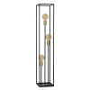 Prostokątna lampa podłogowa RUBEN 00724/03/30 Lucide czarny złoty