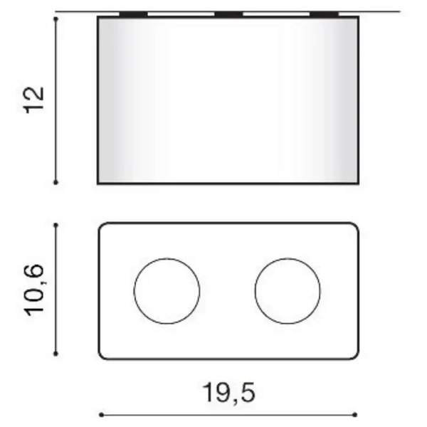 Podwójny plafon nasufitowy Nino AZ1385 Azzardo do jadalni czarny