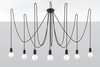 LAMPA wisząca SL.0372 industrialna OPRAWA pająk ZWIS ośmiornica przewody loft czarne