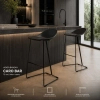 Kuchenny barowy hoker CARO BAR czarny MH-007H-BB metalowy