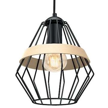 LAMPA wisząca CLIFF MLP5524 Milagro druciana OPRAWA metalowa klatka ZWIS skandynawski czarna