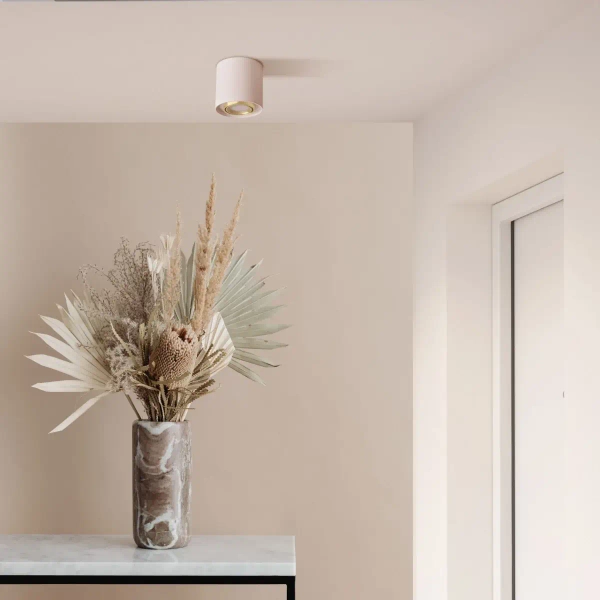 Downlight do sypialni XENO 325389 podłużna tuba biała złota