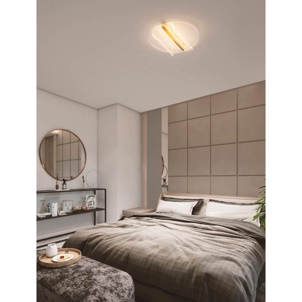 Dekoracyjna plafoniera HUARAL LE44438 LED 20W 3000K biała złota