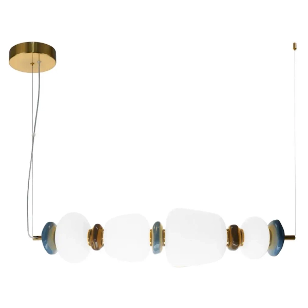 Ceramiczna wisząca lampa Evans PND-94981-4A-GD LED 22W 3000K biała złota