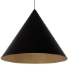 Minimalistyczna zwisająca lampa VESUVIO 41040 stożkowa czarny złoty