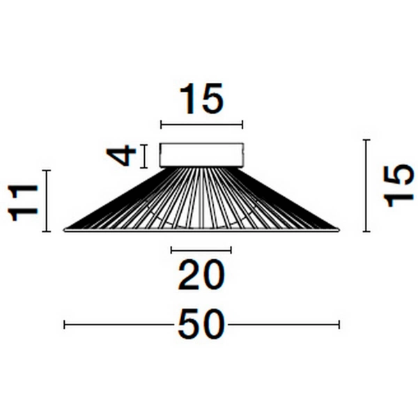 Sufitowa lampa PENA LE44250 LED 15W 3000K druciak czarna biała