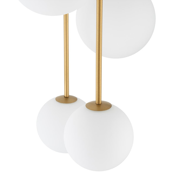 Lampa wisząca okrągła kaskada Karo 10934 Nowodvorski kule złota biała