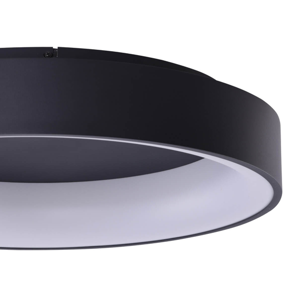 Metalowy plafon okrągły Solvent LED 120W 3000-6000K smart czarny