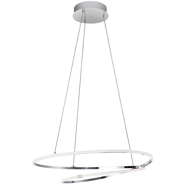 Designerska lampa wisząca Lanus nad łóżko LED 29W srebrna