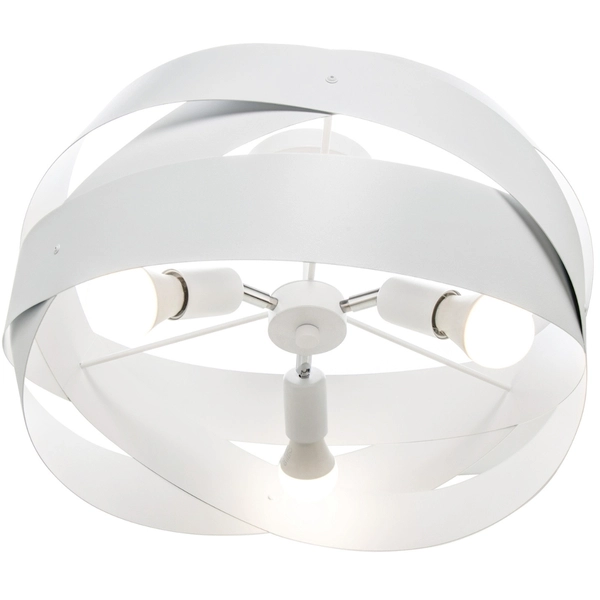 Sufitowa lampa Tornado 1115 Zumaline okrągła do salonu biała