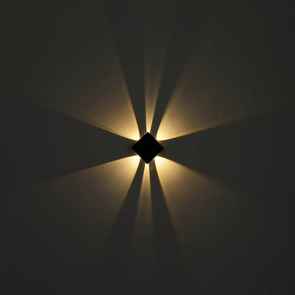 Lampa ścienna Solar 36494 Globo LED 0,8W zmienna barwa z włącznikiem IP54 czarna