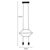 Geometryczna lampa wisząca Linea ST-5961-2 Step modern tuby czarna