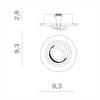 Lampa ledowa sufitowa Caro AZ5424 okrągła ruchoma złota