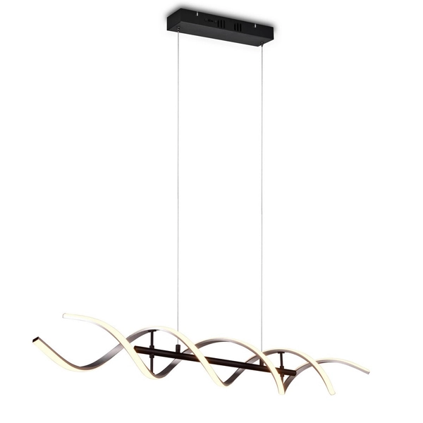 Ściemniana lampa wisząca SEQUENCE 341810205 Trio LED 45W ze zmienną barwą srebrna czarna