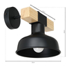Loftowa lampa ścienna FARO MLP7455 Milagro do sypialni czarna