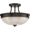 LAMPA sufitowa QZ-MANTLE-SF-PN Elstead QUOIZEL szklana OPRAWA klasyczna brąz