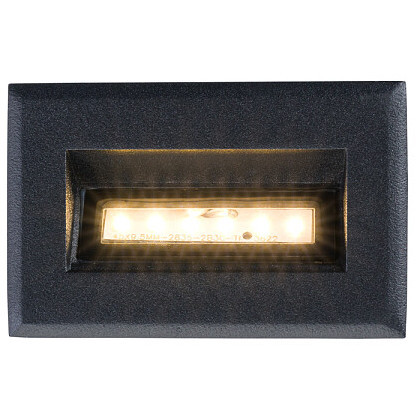 Schodowa LAMPA wpuszczna BAY LED 8164 Nowodvorski zewnętrzna OPRAWA metalowa LED 3W 3000K outdoor IP54 czarna