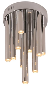 Plafon LAMPA sufitowa ORGANIC C0117D Maxlight okrągła OPRAWA metalowa do salonu LED 10W 3000K sople chrom