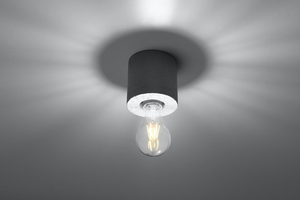 Sufitowa LAMPA natynkowa SL.0678 okrągła OPRAWA plafon tuba downlight betonowy szary