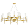 Lampa wisząca nad stół Candela DN1505-15 gold Step mleczne tuby złote
