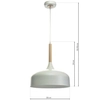 LAMPA wisząca TAYLOR MLP6217 Milagro skandynawska OPRAWA metalowy ZWIS kopuła biała