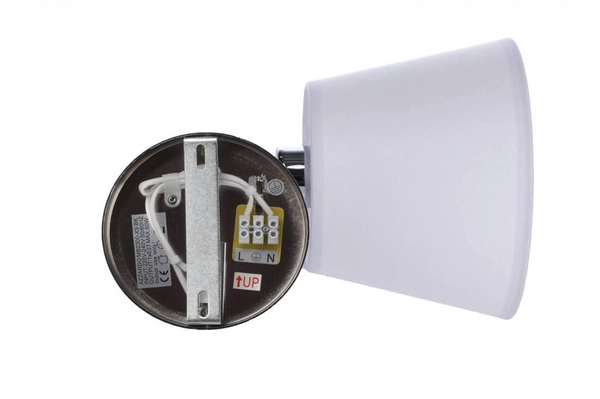 Loftowa lampa ścienna Zyta AZ1533 Azzardo kinkiet z regulacją biała chrom