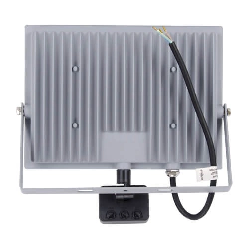 Zewnętrzna LAMPA ścienna KROMA LED 100W 4500K 03608 Ideus elewacyjna OPRAWA reflektorowa z czujnikiem ruchu outdoor IP65 szara