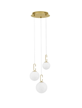 Złota lampa wisząca YARA LE42758 szklane kule LED 25,8W 3000K balls