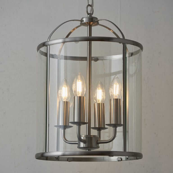 Świecznikowa lampa wisząca Lambeth 70324 Endon szkło srebrny przezroczysty