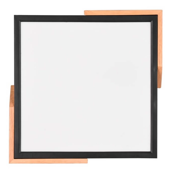 Kwadratowy plafon Meta R67191132 RL Light LED 20W 3000K drewniany czarny
