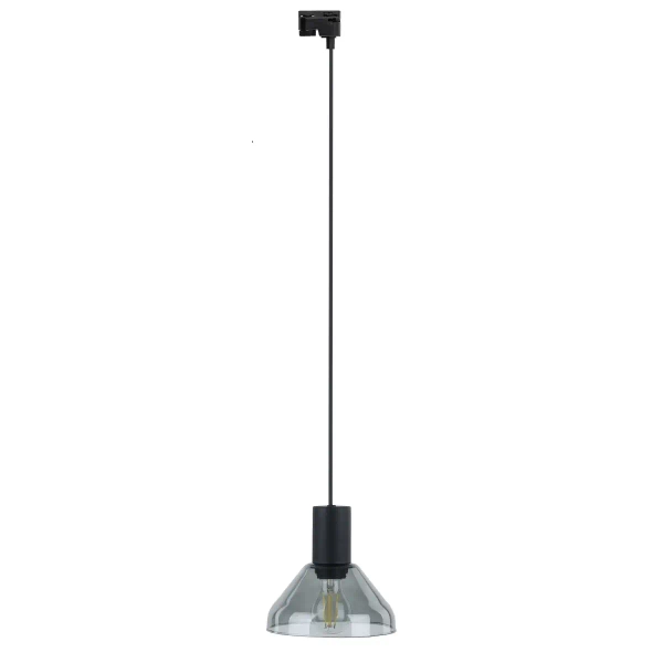 Industrialna szynowa lampa 1-fazowa Tracer 10680 szklana przydymiony czarny