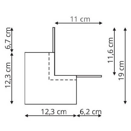 Łącznik zewnętrzny do szynoprzewodu Magnetic LP-554-MAG-BK metalowy czarny