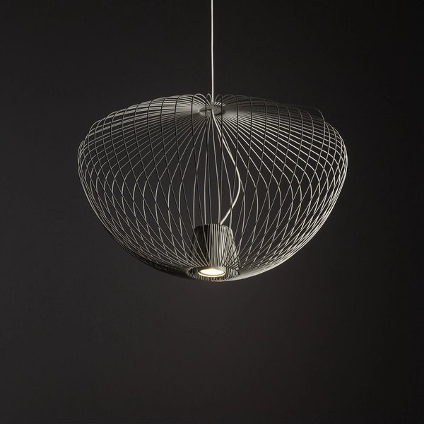 Lampa zwisająca Pumpkin 11244 Nowodvorski klatka zwis do jadalni jasna szara