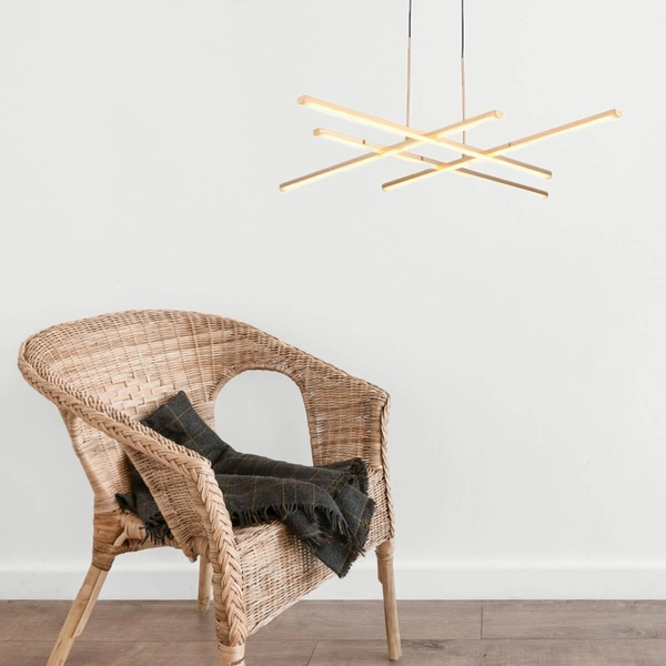 Wisząca lampa CRISS CROSS ST-MD240406-4 gold LED 48W 3000K złoty