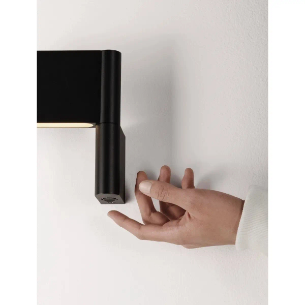 Designerska lampa ścienna RIVENZA LE45541 LED 5W 3000K czarna
