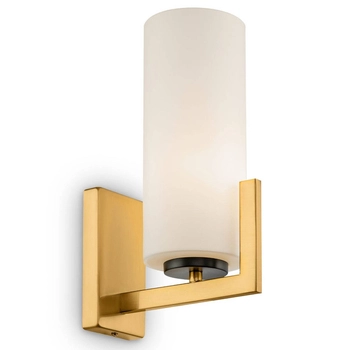 LAMPA ścienna FORTANO MOD089WL-01BS Maytoni szklana OPRAWA kinkiet tuba modernistyczna biała mosiądz