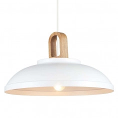 LAMPA wisząca DANITO MDM3153/1L W Italux metalowa OPRAWA zwis w stylu skandynawskim drewno biały