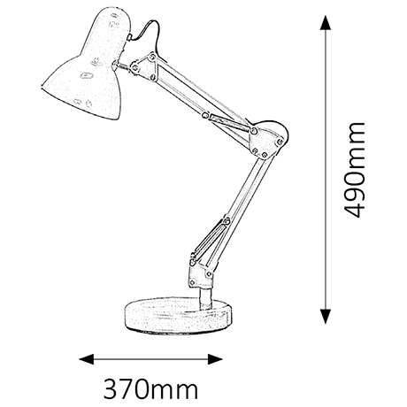 Stojąca LAMPA stołowa SAMSON 4211 Rabalux regulowana LAMPKA biurkowa metalowy reflektorek loftowy biały