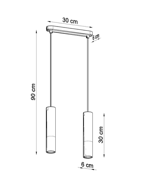 Wisząca LAMPA skandynawska SL.0651 metalowa OPRAWA zwis tuby beton czarne