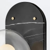 Kulista lampa ścienna Gilda QN-GILDA-WB1-BK szklana kula mosiądz czarny