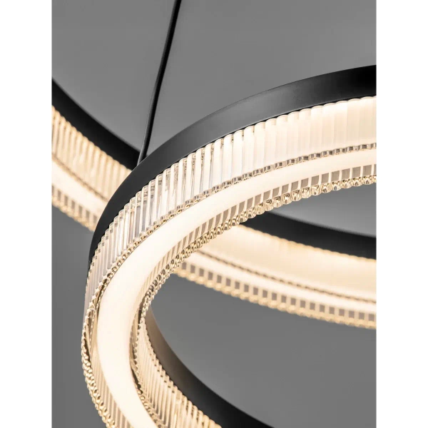 Jadalniana lampa wisząca ESTARIO LE45396 LED 46W 3000K pierścień czarny