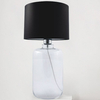 lampa stołowa z abażurem SAMASUN 5501BK na komodę czarna przezroczysta